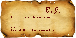 Britvics Jozefina névjegykártya